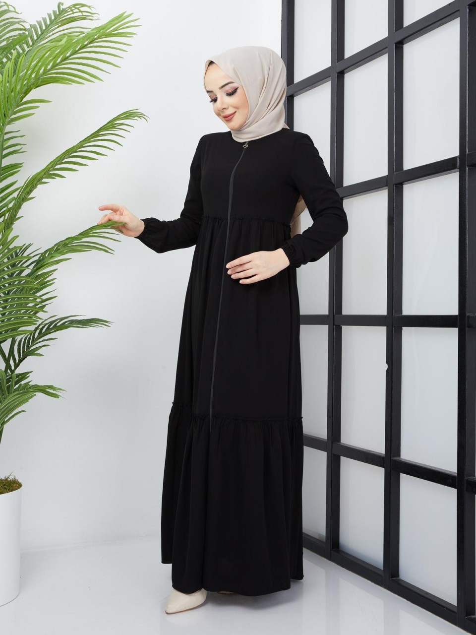 Medina Silk Frilly Dress Color 1