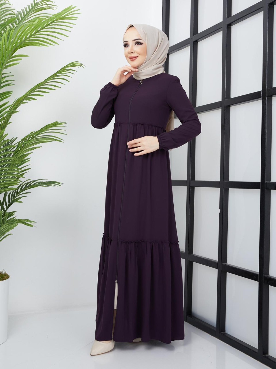 Medina Silk Frilly Dress Color 5