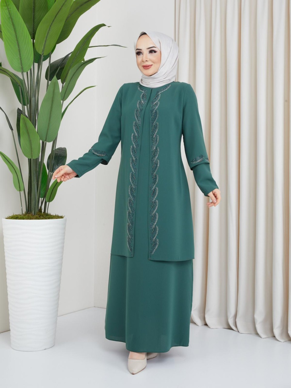 Honeycomb Dress Double Sleeve Color 2