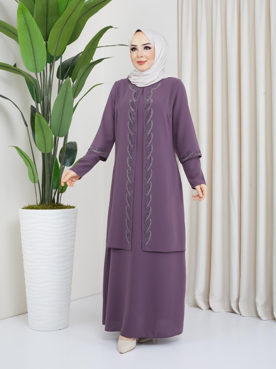 Honeycomb Dress Double Sleeve Color 3