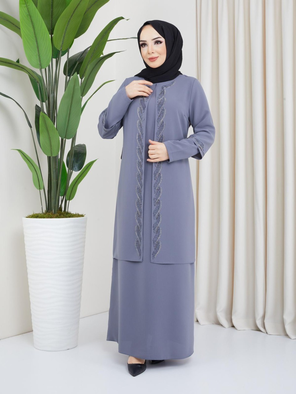 Honeycomb Dress Double Sleeve Color 9
