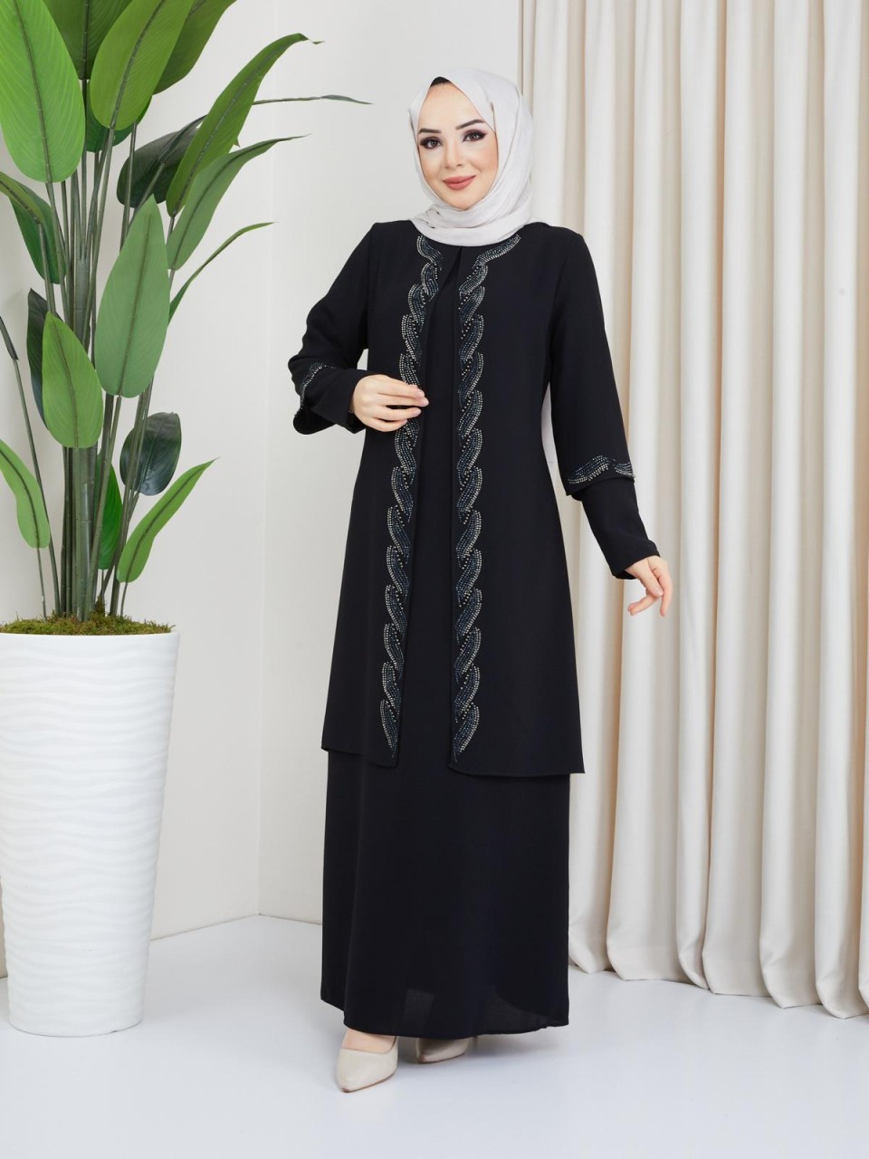 Honeycomb Dress Double Sleeve Color 10