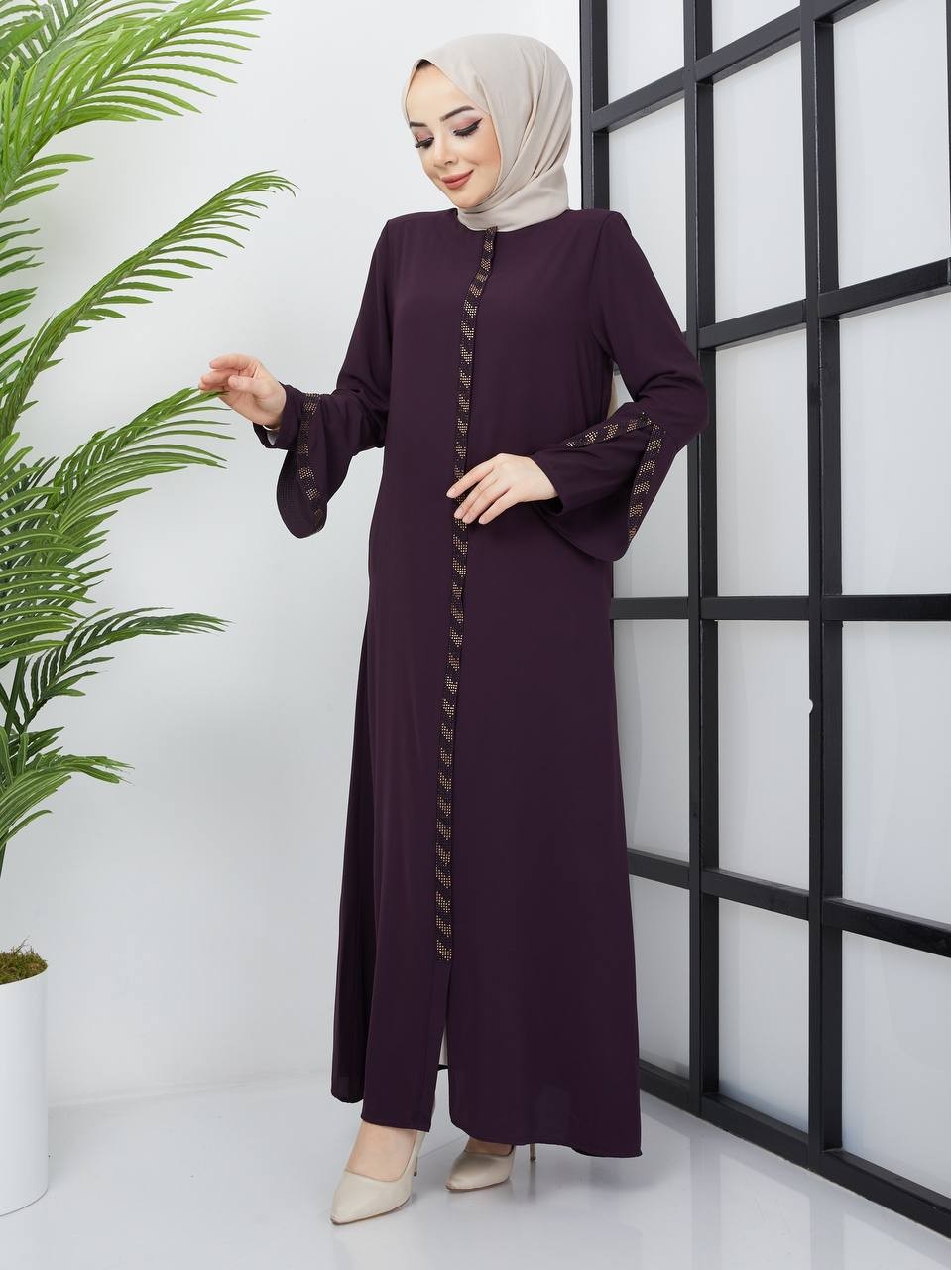 Crepe Fabric Abaya Color 4